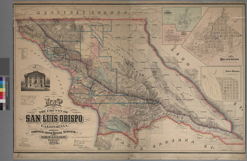 Map of the county of San Luis Obispo, California