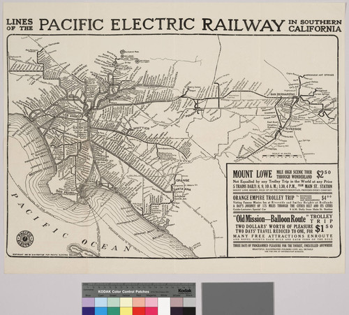 Lines of the Pacific Electric Railway in Southern California