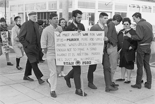 Anti-war demonstration at Stanford