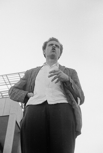 Mario Savio addressing the crowd