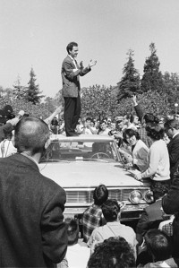 Mario Savio speaking from the top of the police car