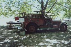 Fire engine at George H. Smith's Georgetown near Sebastopol, California, 1997