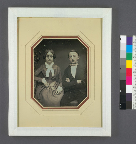 [Young man and woman, presumably of the Weber family.]