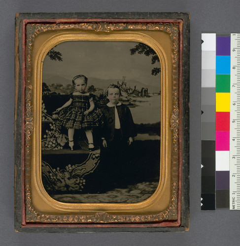 [Ferdinand Claude Peterson and Mattie Peterson as children.]