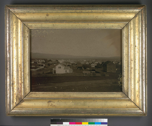 [View of Petaluma, California, looking east down Washington Street.]