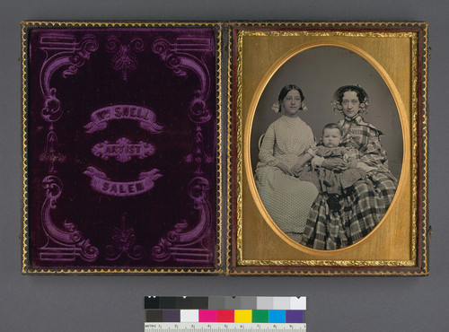 [Two Duchow sisters and a baby boy.]