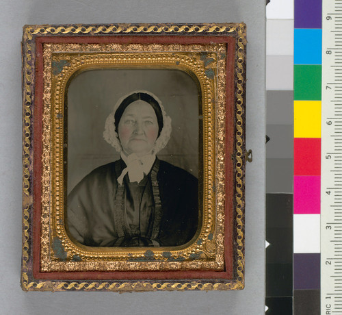 [Unidentified elderly woman in a bonnet.]