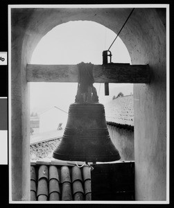 Mission Santa Barbara bell in tower
