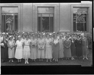Congresses and Conventions - Stockton: Group portrait of Ladies Auxiliary, California State Association of Letter Carriers convention