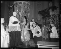 John Joseph Cantwell being appointed archbishop at the Cathedral of St. Vibiana, Los Angeles, 1936