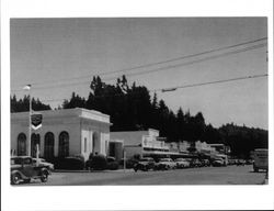 Looking east down Main Street from Church Street, Guerneville, California, about 1948