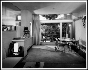 Interior view of the Erlik House, Los Angeles, 1950