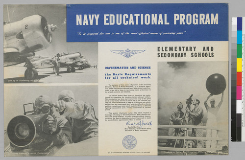 Navy Educational Program: "To be prepared for war is one of the most effectual means of preserving peace"