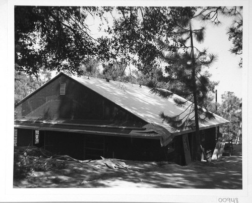 Exterior of a new house on Mount Wilson, before plastering exterior walls