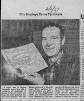 City employe earns certificate