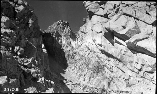 Trail, Construction, John Muir Trail, south side of pass