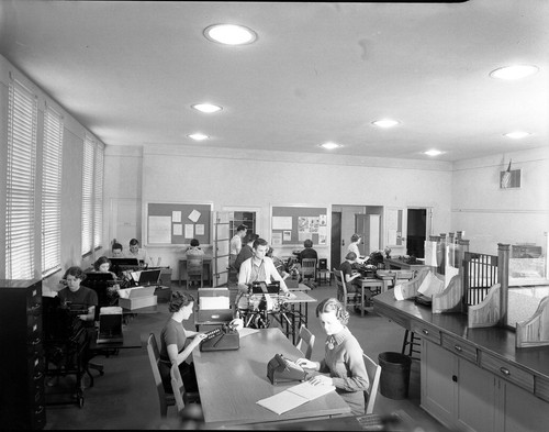 [College bank workers, ca. 1938]