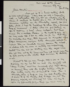 Elwyn Alfred Barron, letter, 1929-01-08, to Hamlin Garland