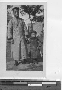 Father and son at Fushun , China, 1928