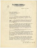 Letter from William Randolph Hearst to Julia Morgan, October 17, 1927