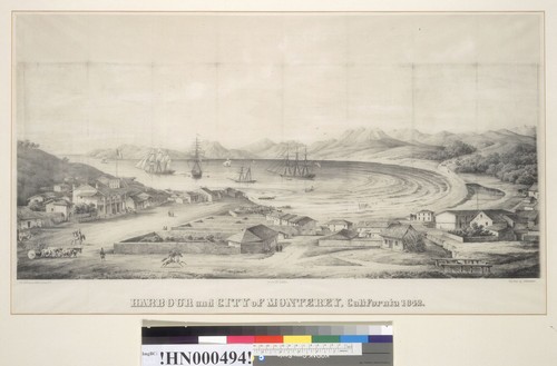 Harbor and city of Monterey, California 1842