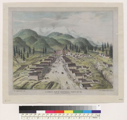 A correct view of Weaverville, Trinity Co[unt]y, Cal[ifornia]