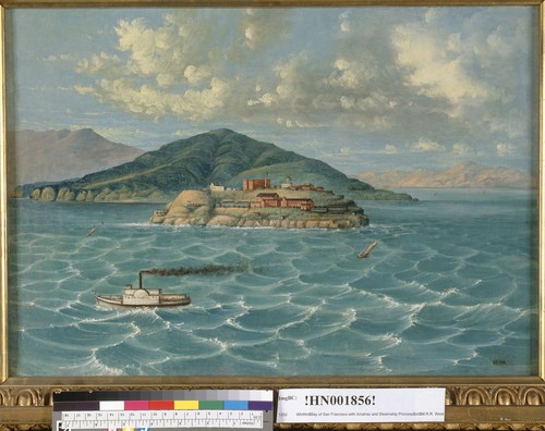 [San Francisco Bay with Alcatraz and Steamship Princess, California]