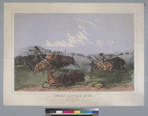 Indian buffalo hunt: "close quarters"