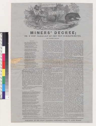 Miner's decree: or a new version of the Ten Commandments