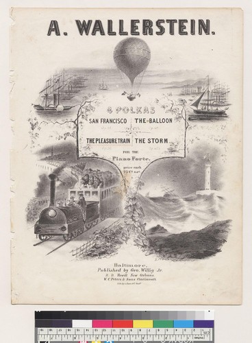 4 polkas: San Francisco [California], the balloons, the pleasure train, the storm [A. Wallerstein]