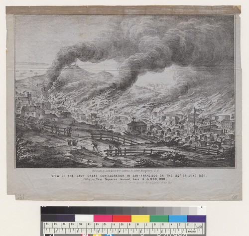 View of the last great conflagration in San Francisco [California] on the 22nd of June 1851