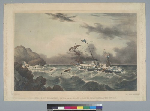 Wreck of Steamship Union on the coast of lower California, July 5th, 1851