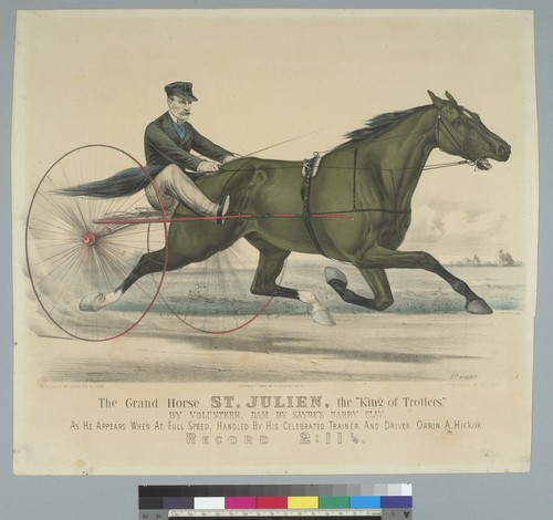 The grand horse St. Julien, the king of trotters