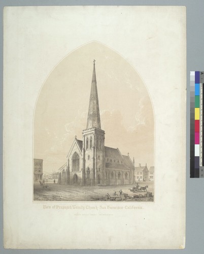 View of the proposed Trinity Church, San Francisco, California