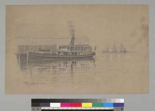 [Steam vessel at warehouse dock, San Francisco, California]