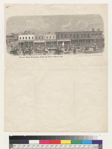 View of J Street, Sacramento [California] during the flood of March, 1852