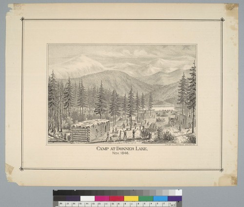 Camp at Donner Lake, Nov. 1846, [California]