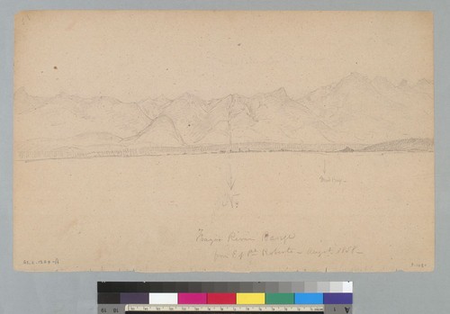 Frazier River Range from e[ast] of P[oin]t Roberts, August 1858 [Washington/Canada]