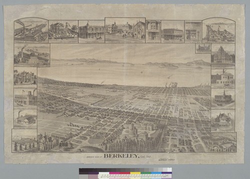 Bird's-eye view of Berkeley, Cal[ifornia] 1891