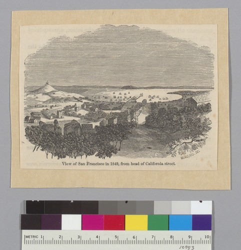 View of San Francisco in 1849, from head of California Street