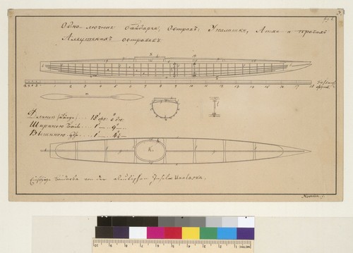 [Single-seated baidarka from Aleutian Island of Unalaska, Alaska]