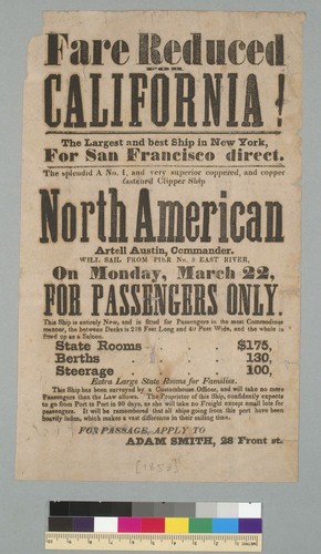 [Clipper ship "North American" advertisement]