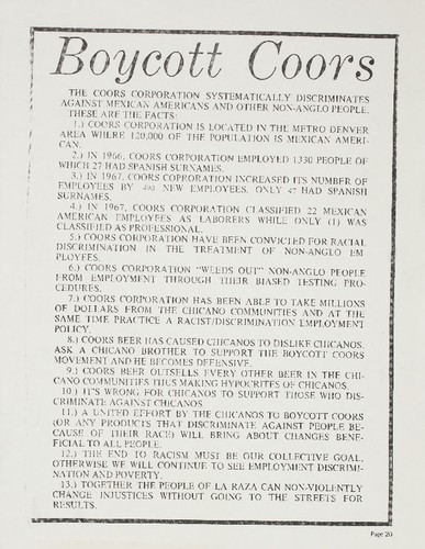 Adolph Coors Company boycott