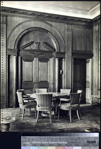 Weber, Hilda Boldt, residence. Game table and Interior