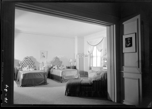 Powell, William, residence. Bedroom