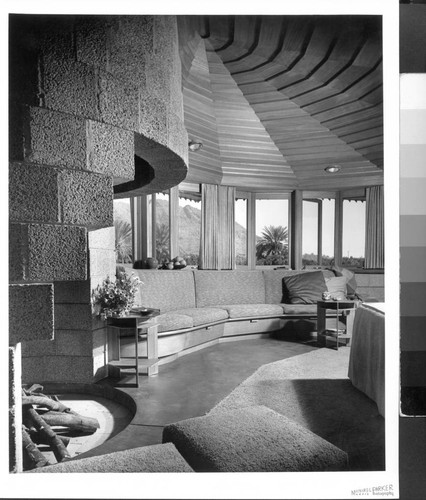 Wright, David, residence. Interior and Living room