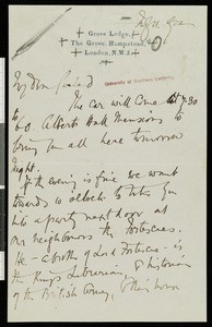 John Galsworthy, letter, 1922, to Hamlin Garland