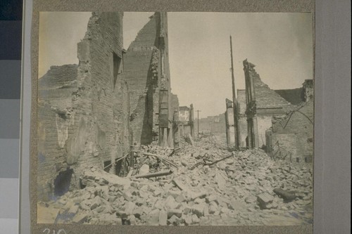 [Damage after earthquake and fire of 1906. Unidentified location.]