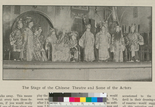 The Stage of the Chinese Theatre and Some of the Actors