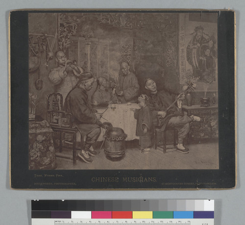 Chinese musicians [graphic] : [a photograph of a painting by Theodore Wores]